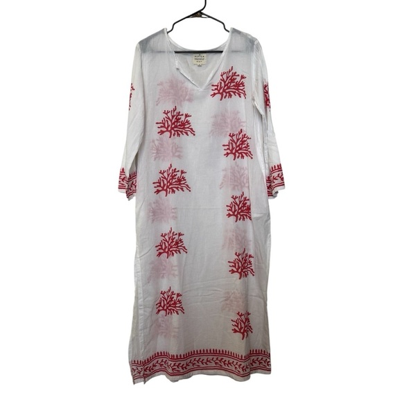 Aspiga Red And White Swim Cover Up Size Medium